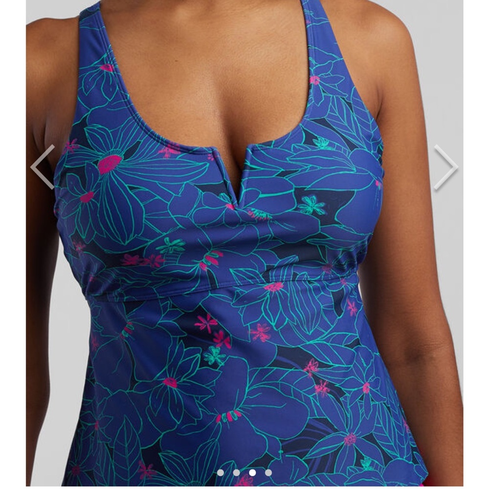 Title Nine 9 Tankini Top Size 38C euc Aria Underwire Sayulita